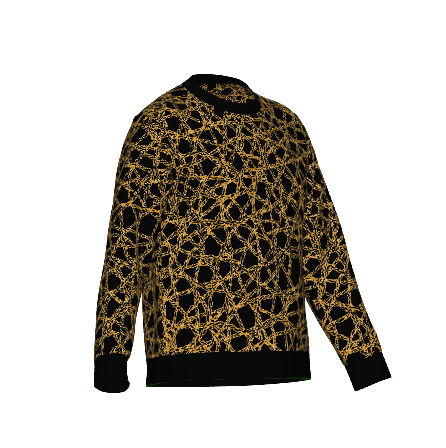 Heavenly Golden Knotverse Knitted Jumper