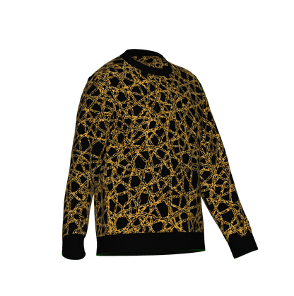 Heavenly Golden Knotverse Knitted Jumper