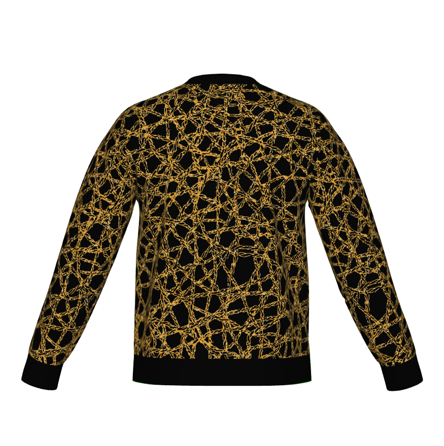 Heavenly Golden Knotverse Knitted Jumper