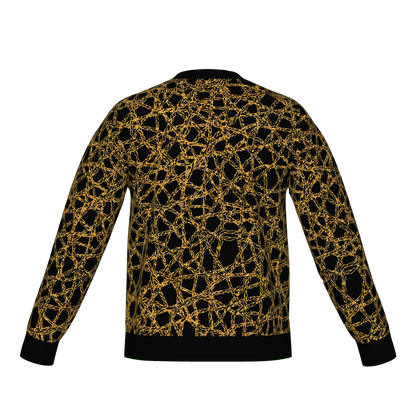 Heavenly Golden Knotverse Knitted Jumper