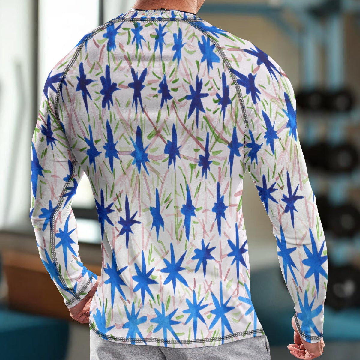 I'm a star, a blue star. Yoga shirt