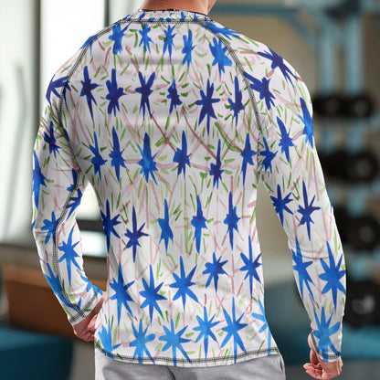 I'm a star, a blue star. Yoga shirt