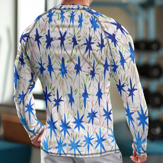 I'm a star, a blue star. Yoga shirt