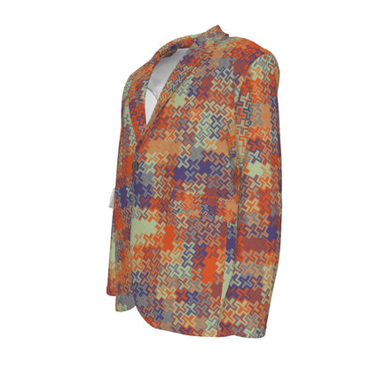 Gentlemen's CyberTweed Blazer in Earth Tones - 100% cotton shell