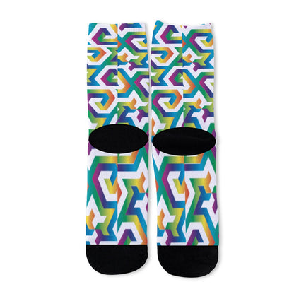 Fibonacci Diamonds 5,8 Tessellation Socks