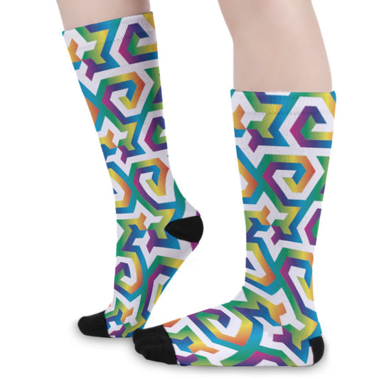 Fibonacci Diamonds 5,8 Tessellation Socks