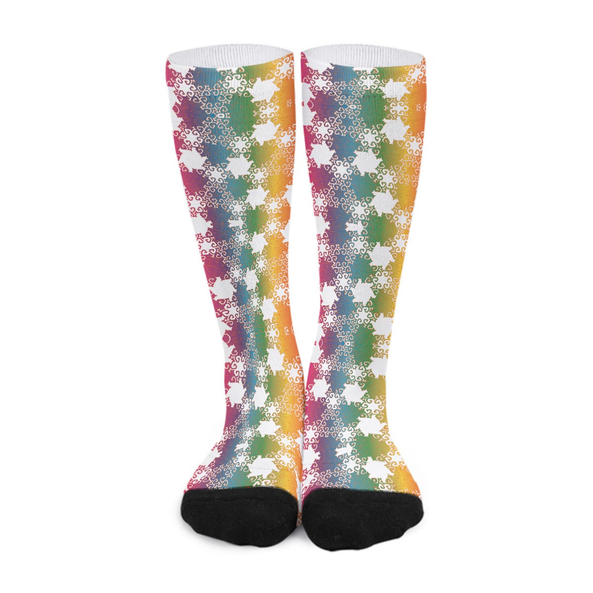 Rainbow Trefoil Fantasy Socks