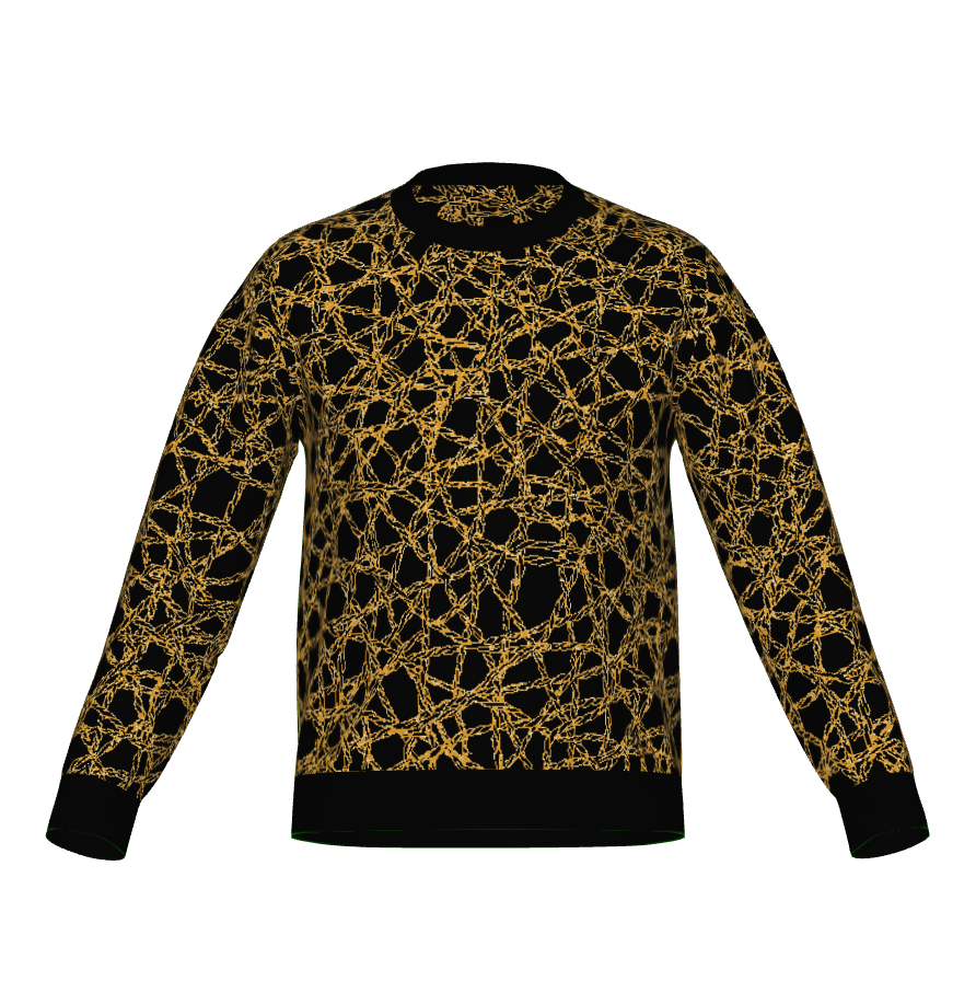 Heavenly Golden Knotverse Knitted Jumper