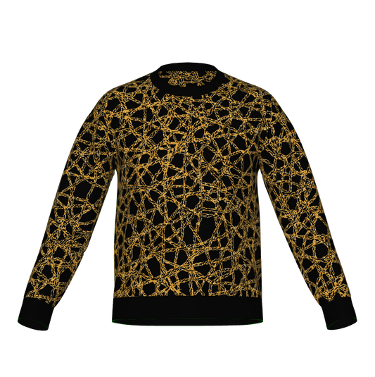 Heavenly Golden Knotverse Knitted Jumper