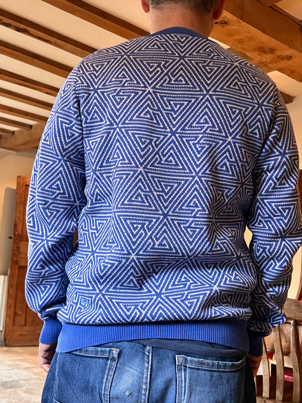 Ramanujan Blue Knitted Jumper