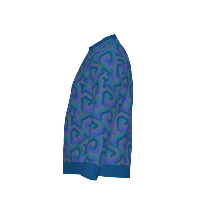Blue Trefoil Knitted Jumper