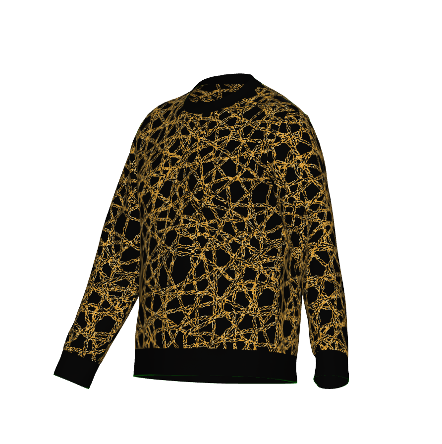 Heavenly Golden Knotverse Knitted Jumper