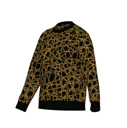 Heavenly Golden Knotverse Knitted Jumper