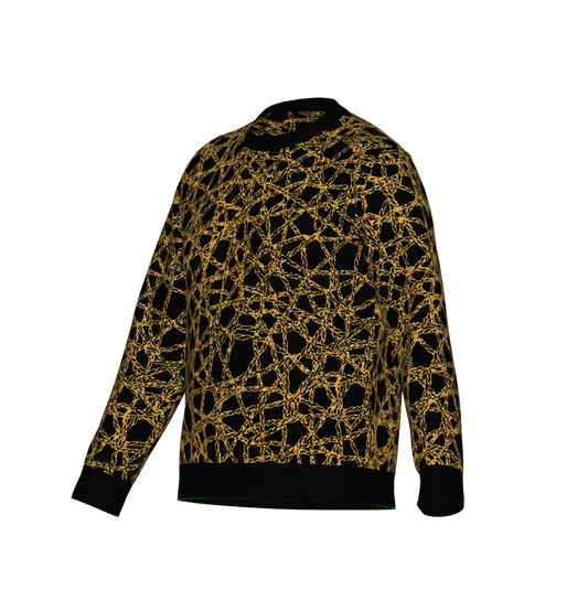 Heavenly Golden Knotverse Knitted Jumper