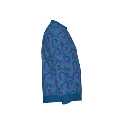 Blue Trefoil Knitted Jumper