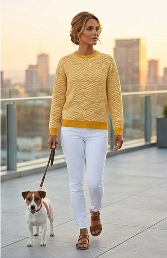 Ramanujan Yellow Knitted Jumper