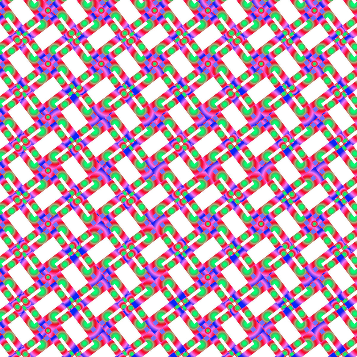 Red, Blue, and Green Mesh